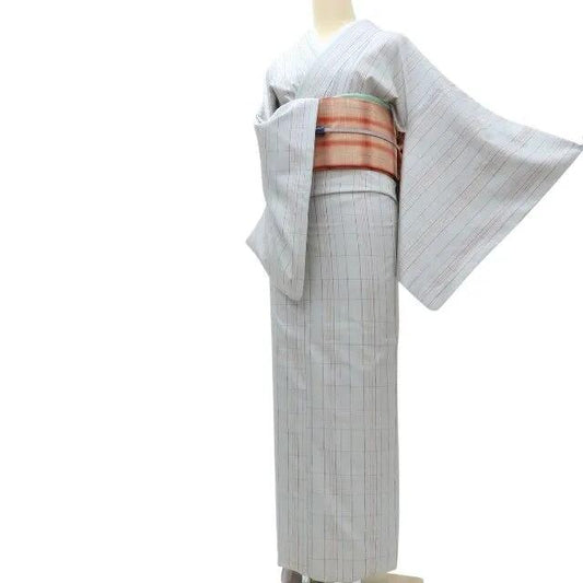 【中古】百華 Y4134 美品 正絹 証紙付 草木染 手縫い仕立て 紬 着物 単品