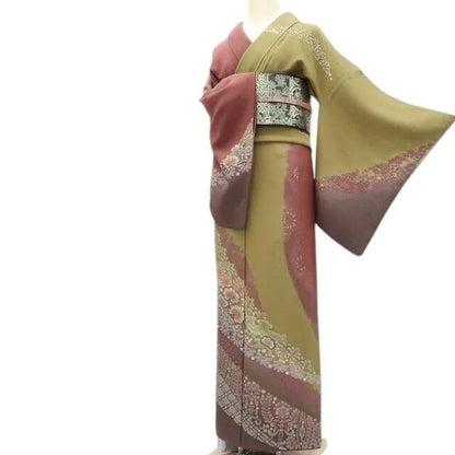 【中古】百華 Y4165 美品 滝泰謹製 絞り 手縫い仕立て 正絹 訪問着 着物 単品