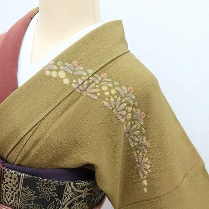 【中古】百華 Y4165 美品 滝泰謹製 絞り 手縫い仕立て 正絹 訪問着 着物 単品