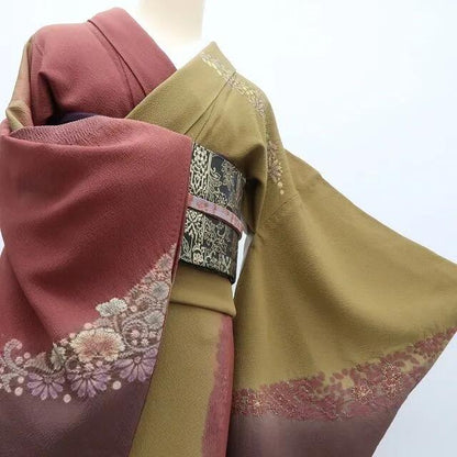 【中古】百華 Y4165 美品 滝泰謹製 絞り 手縫い仕立て 正絹 訪問着 着物 単品