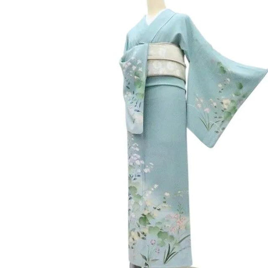 【中古】百華 Y4189 正絹 手縫い仕立て 訪問着 着物 単品