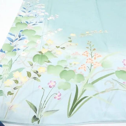 【中古】百華 Y4189 正絹 手縫い仕立て 訪問着 着物 単品