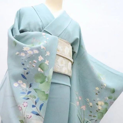 【中古】百華 Y4189 正絹 手縫い仕立て 訪問着 着物 単品