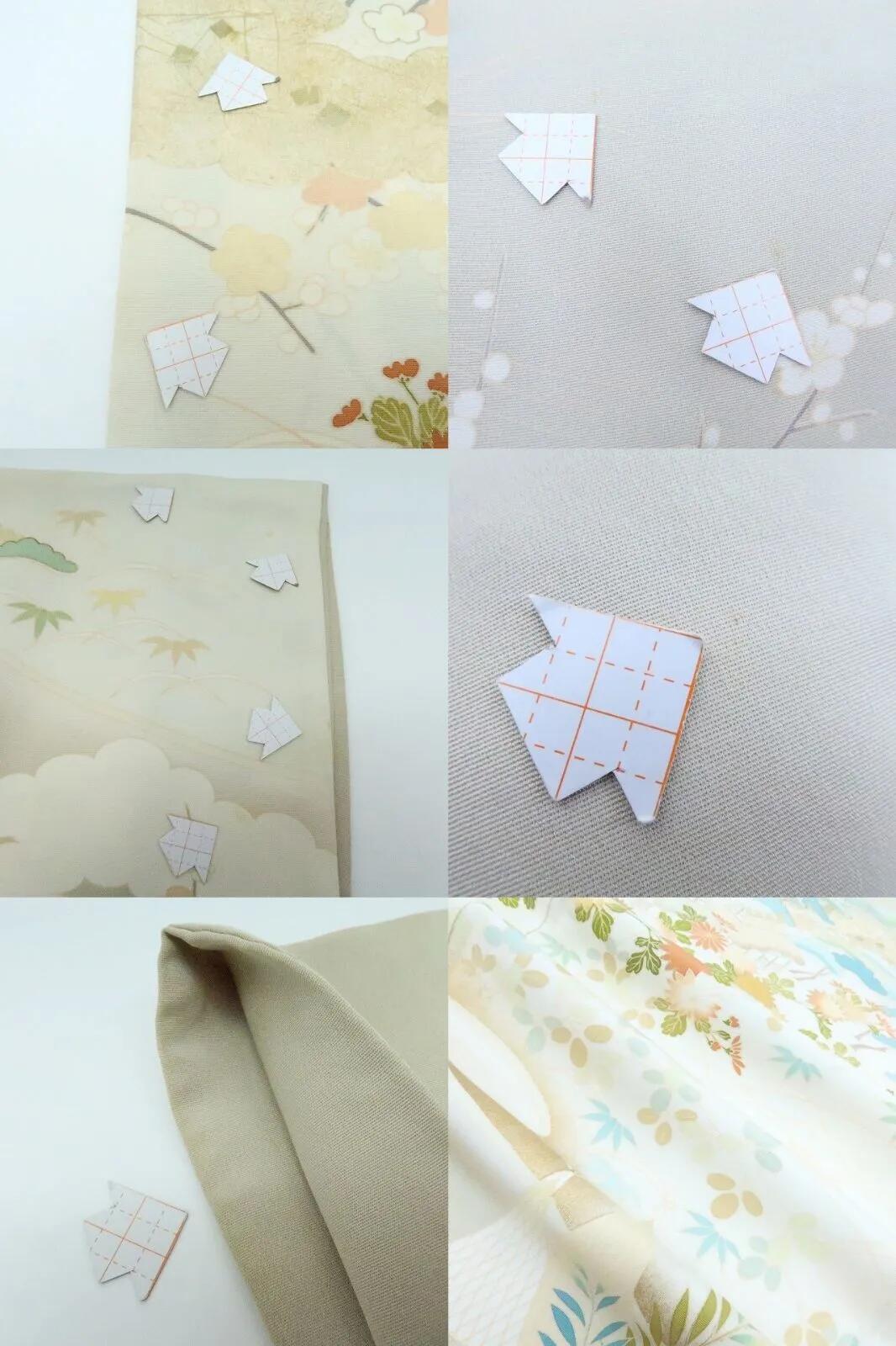 【中古】百華 Y4190 正絹 手縫い仕立て 松竹梅 菊 茶屋辻 訪問着 着物 単品