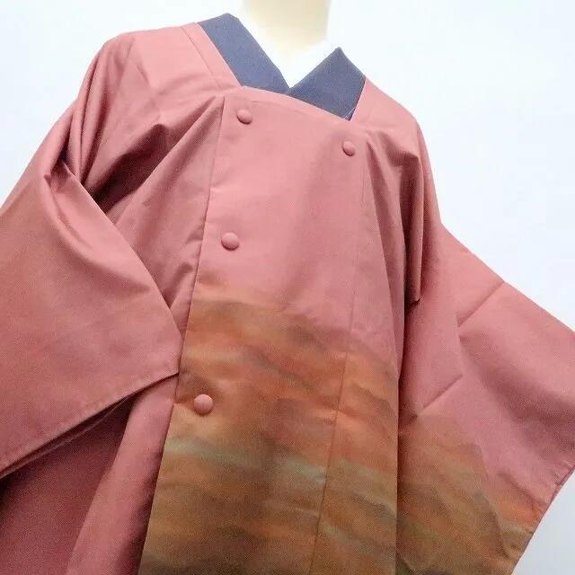 【新古品】百華 Y4197 新品 大島紬 仕付け糸付 正絹 道行コート