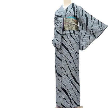 【中古】百華 Y4209 ますいわ屋謹製 総絞り 手縫い仕立て 正絹 付下げ 着物 単品