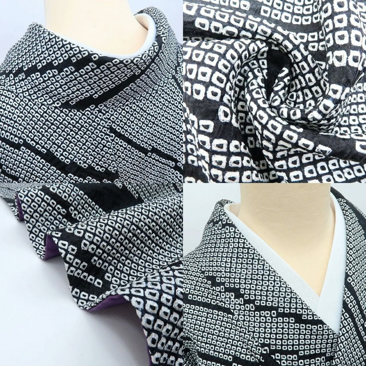 【中古】百華 Y4209 ますいわ屋謹製 総絞り 手縫い仕立て 正絹 付下げ 着物 単品