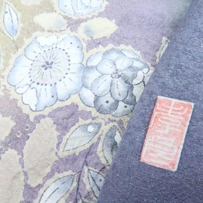 【中古】百華 Y4221 美品 作家物落款 銀通し 辻が花 絞り 手縫い仕立て 正絹 訪問着 着物 単品
