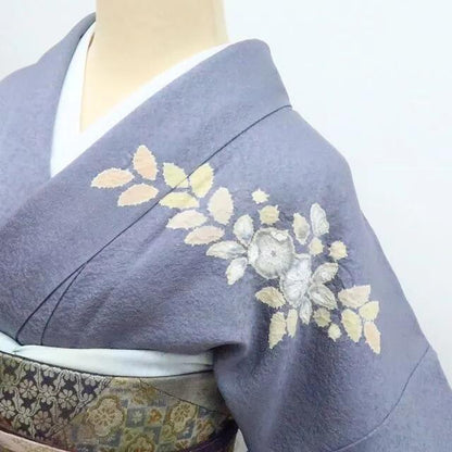 【中古】百華 Y4221 美品 作家物落款 銀通し 辻が花 絞り 手縫い仕立て 正絹 訪問着 着物 単品