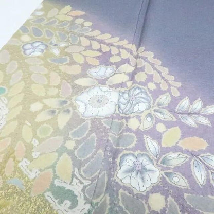【中古】百華 Y4221 美品 作家物落款 銀通し 辻が花 絞り 手縫い仕立て 正絹 訪問着 着物 単品