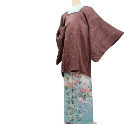 【中古】百華 Y4227 伊勢丹謹製 手縫い仕立て 正絹 道行コート