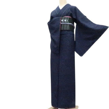 【新古品】百華 Y4233 新品 証紙・仕付け糸付 手縫い仕立て 正絹 結城紬 着物 単品