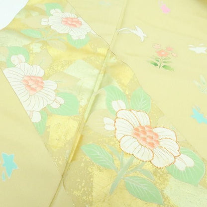 【中古】百華 Y4234 金駒刺繍 仕付け糸付 手縫い仕立て 正絹 訪問着 着物 単品