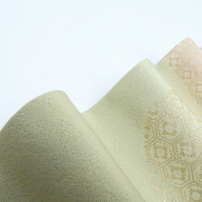 【中古】百華 Y4240 美品 金駒刺繍 縫い一つ紋 手縫い仕立て 牡丹 松竹梅 桜 雪輪 正絹 訪問着 着物 単品