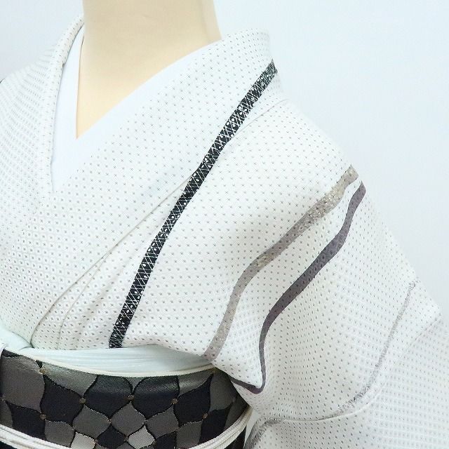 【中古】百華 Y4241 仕付け糸付 手縫い仕立て 正絹 訪問着 着物 単品
