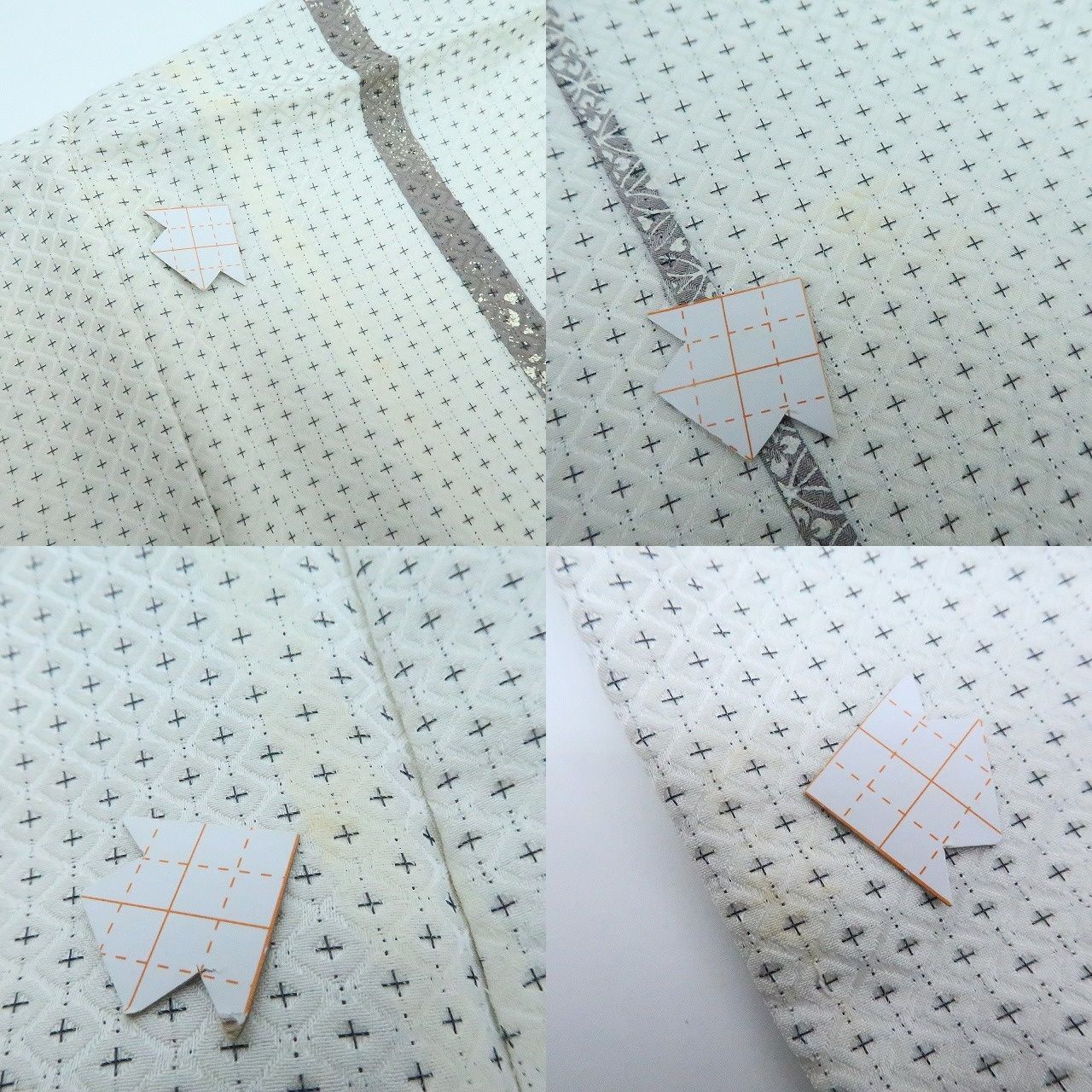 【中古】百華 Y4241 仕付け糸付 手縫い仕立て 正絹 訪問着 着物 単品