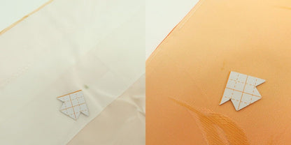 【中古】百華 Y4330 美品未着用 丹後ちりめん 仕付け糸付 手縫い仕立て 正絹 小紋 着物 単品