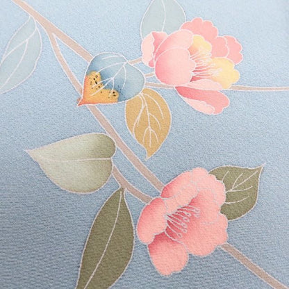 【中古】百華 Y4338 作家物落款 手描き友禅 手縫い仕立て 桜 正絹 訪問着 着物 単品