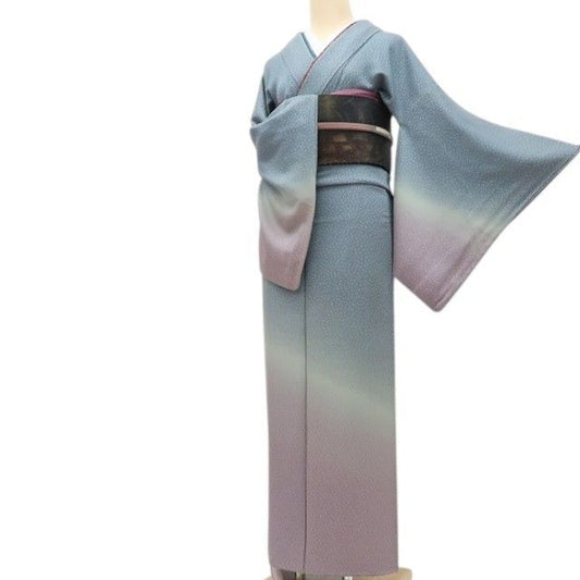 【中古】百華 Y4347 正絹 手縫い仕立て 訪問着 着物 単品