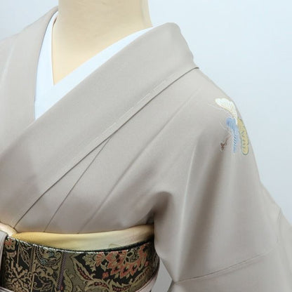 【新古品】百華 Y4350 新品 仕付け糸付 手縫い仕立て 松 波 正絹 訪問着 着物 単品