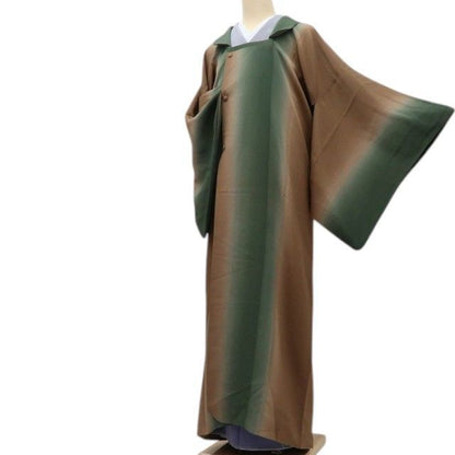 【中古】百華 Y4360 縮緬 トールサイズ ロング丈 正絹 道行コート