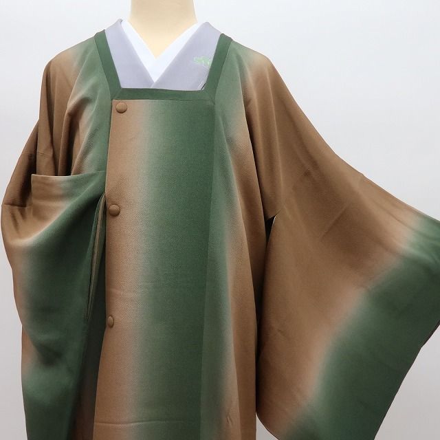 【中古】百華 Y4360 縮緬 トールサイズ ロング丈 正絹 道行コート