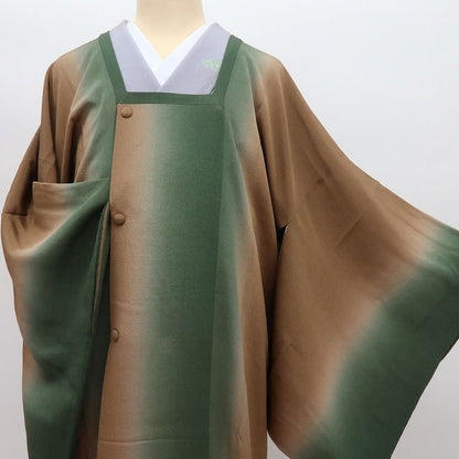 【中古】百華 Y4360 縮緬 トールサイズ ロング丈 正絹 道行コート