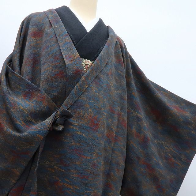 【中古】百華 Y4459 正絹 ロング丈 道中着