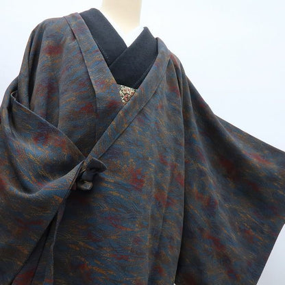 【中古】百華 Y4459 正絹 ロング丈 道中着
