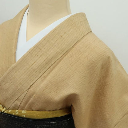 【中古】百華 Y4490 美品 正絹 手縫い仕立て 紬訪問着 着物 単品