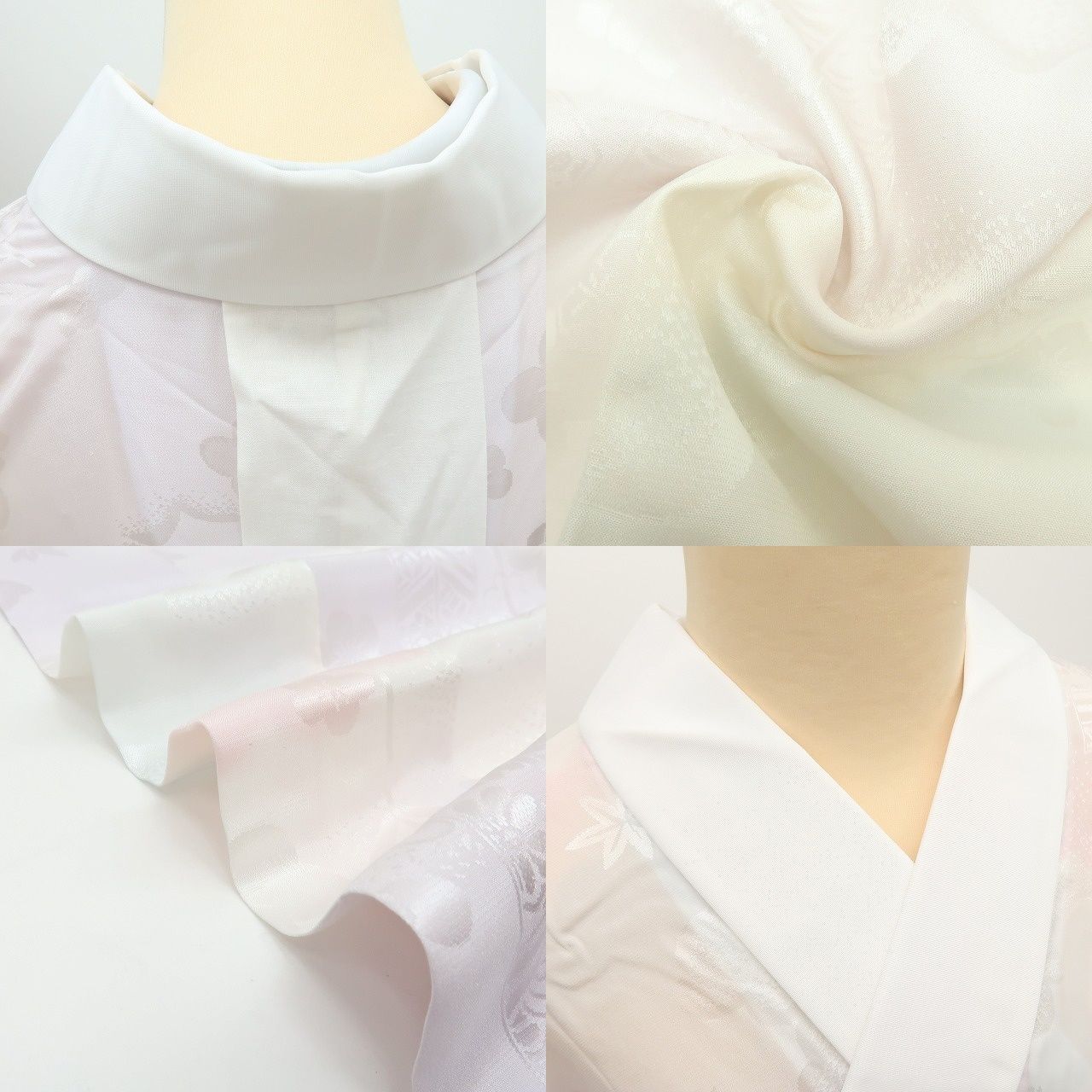 【中古】百華 Y4529 美品未着用 単衣 正絹 袖無双 仕付け糸・半襟・居敷当て付 手縫い仕立て 長襦袢