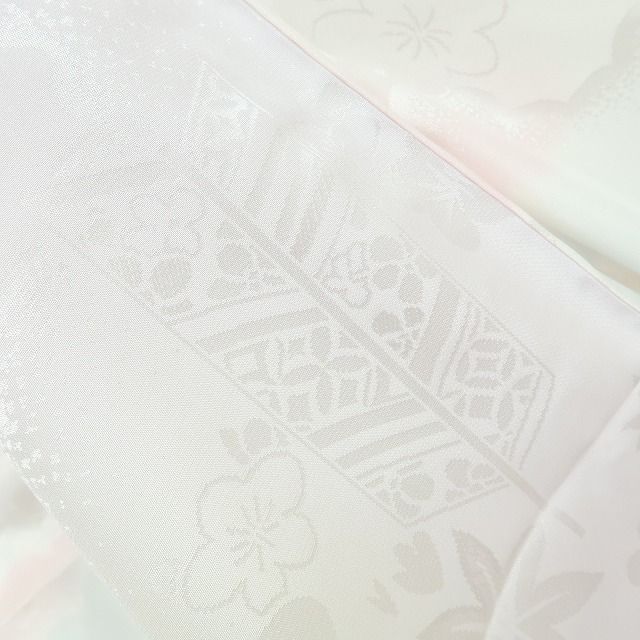 【中古】百華 Y4529 美品未着用 単衣 正絹 袖無双 仕付け糸・半襟・居敷当て付 手縫い仕立て 長襦袢