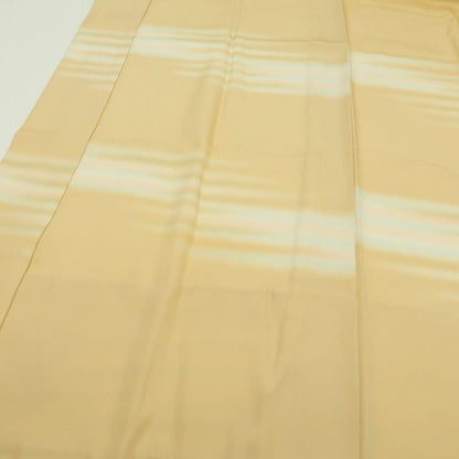 【中古】百華 Y4530 単衣 正絹 袖無双 作家物落款 泥染め 居敷当て付 手縫い仕立て 長襦袢