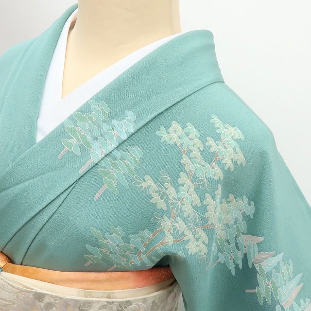 【中古】百華 Y4543 作家物落款 朗 正絹 訪問着 着物 単品
