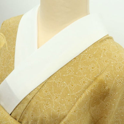 【新古品】百華 Y4548 新品 袷 正絹 さが美謹製 仕付け糸・半襟付 手縫い仕立て 芝草 雪輪 カカシ やじろべえ 長襦袢