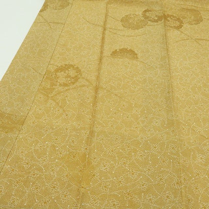【新古品】百華 Y4548 新品 袷 正絹 さが美謹製 仕付け糸・半襟付 手縫い仕立て 芝草 雪輪 カカシ やじろべえ 長襦袢
