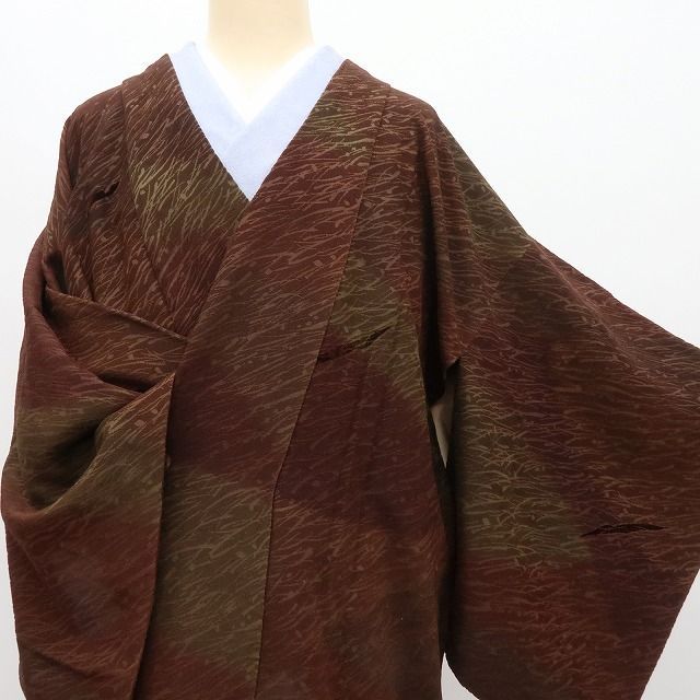 【中古】百華 Y4556 美品 正絹 ロング丈 道中着
