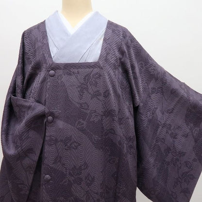 【中古】百華 Y4557 トールサイズ ロング丈 蔦 正絹 道行コート