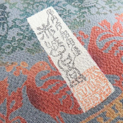 【中古】百華 Y4558 美品 正絹 宮内庁御用達 赤城右堂落款 本草木染 手縫い仕立て ロング丈 道中着