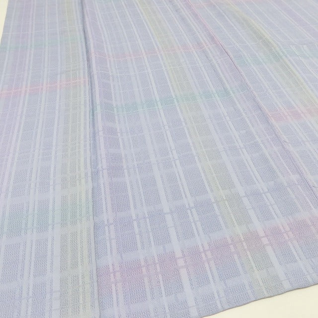 百華 Y5471 美品 夏着物 正絹 夏単衣 居敷当て付 小紋