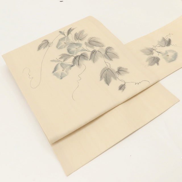 百華 Y5481 新品 夏着物 作家物落款 朝顔 紗紬 名古屋帯