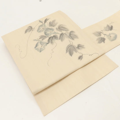 百華 Y5481 新品 夏着物 作家物落款 朝顔 紗紬 名古屋帯