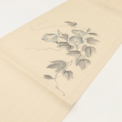 百華 Y5481 新品 夏着物 作家物落款 朝顔 紗紬 名古屋帯