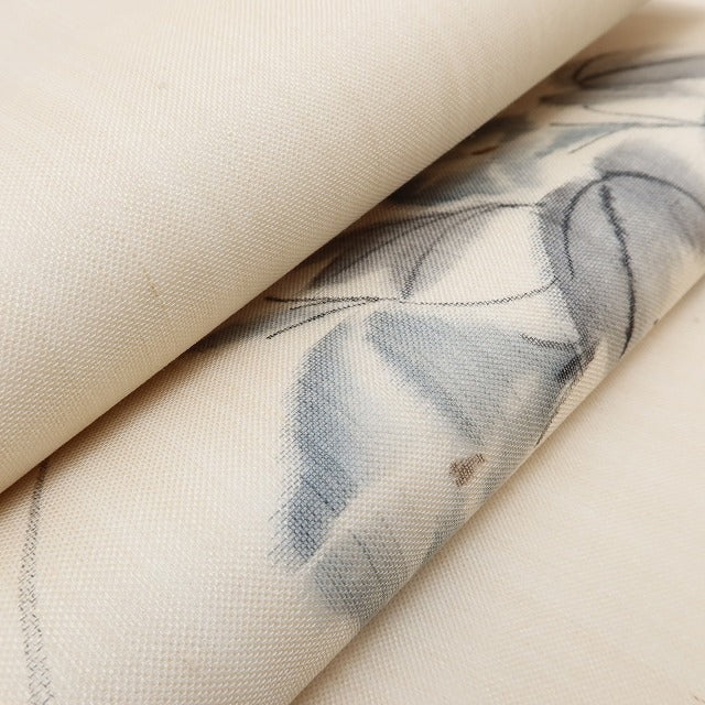 百華 Y5481 新品 夏着物 作家物落款 朝顔 紗紬 名古屋帯