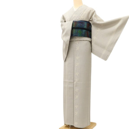 百華 Y5488 新品 仕付け糸付 夏着物 紗紬 正絹 居敷当て付 手縫い仕立て 結城紬