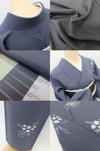 百華 Y5496 美品 夏着物 絽 正絹 手縫い仕立て 笹べり付 訪問着