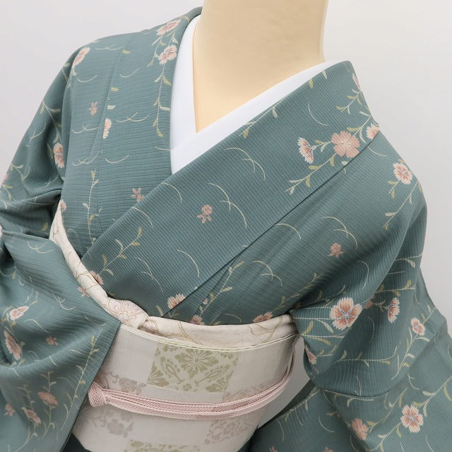 百華 Y5497 美品未着用 仕付け糸付 夏着物 やまと誂製 トールサイズ 撫子 絽 正絹 小紋