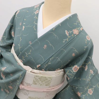百華 Y5497 美品未着用 仕付け糸付 夏着物 やまと誂製 トールサイズ 撫子 絽 正絹 小紋