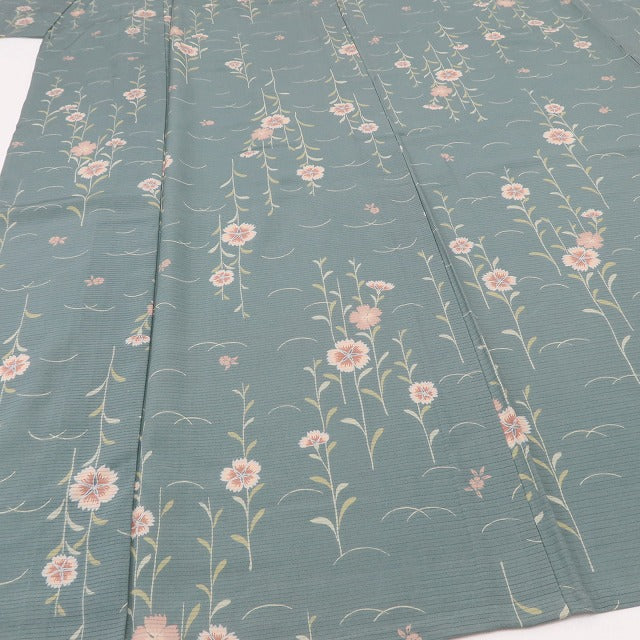 百華 Y5497 美品未着用 仕付け糸付 夏着物 やまと誂製 トールサイズ 撫子 絽 正絹 小紋