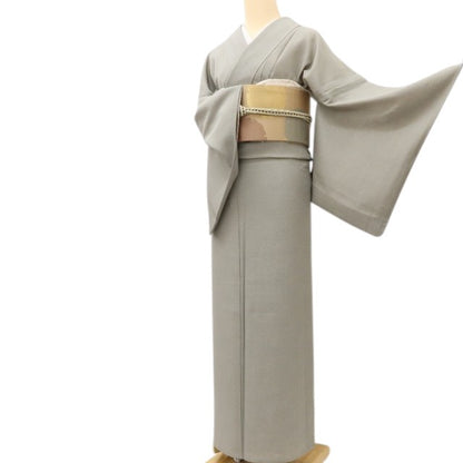 百華 Y5500 美品 夏着物 一つ紋 鮫柄 両面染め トールサイズ 絽 正絹 江戸小紋